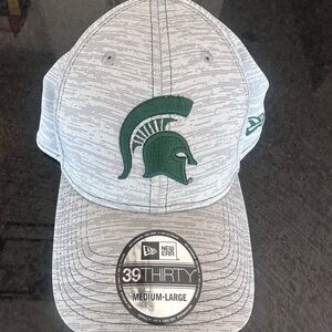 New Era MSU White and Green Cap NEW